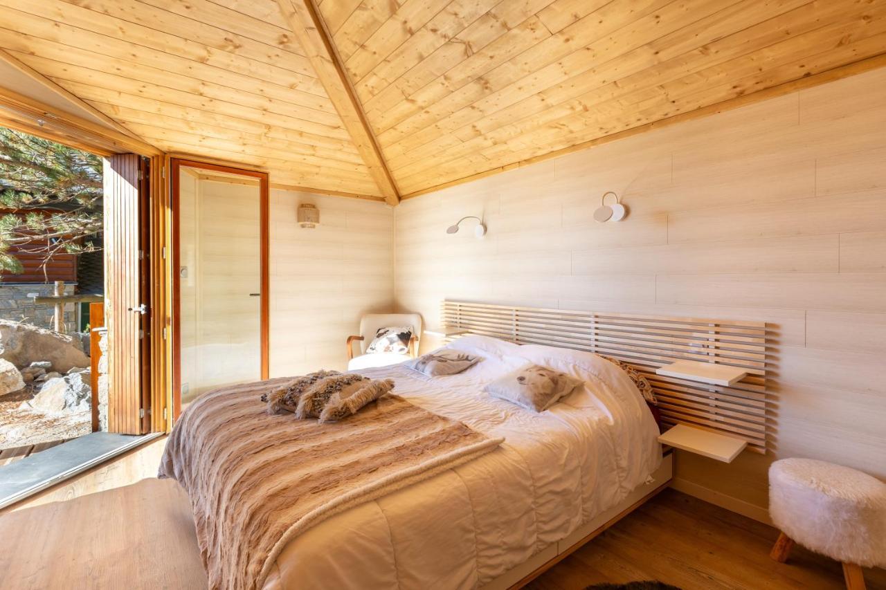 Chalet Les Tilleuls - Jolie Vue Montagne Et Lac Les Angles  Exterior foto